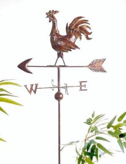 Wetterhahn Wetterfahne Hahn aus Metall Windrad 165 cm