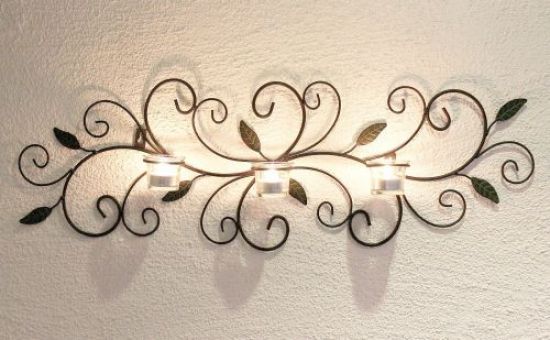 Teelichthalter aus Metall 75cm Wandleuchter KerzenhalterDanDiBo Teelichthalter aus Metall 75cm Wandleuchter KerzenhalterDanDiBo