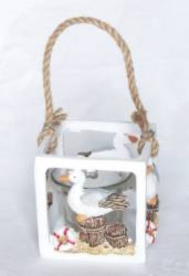 Maritim 2 Set Teelicht Teelichthalter m. M�we 8,5cm