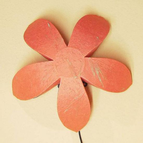 Wandlampe Lampe Wandleuchte Blume Stern 45cm Rot