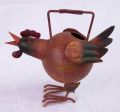 Gie�kanne Huhn aus Metall B-30cm Braun
