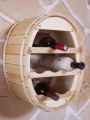 Weinregal zum aufh�ngen f�r 6 Flaschen Natur lackiert