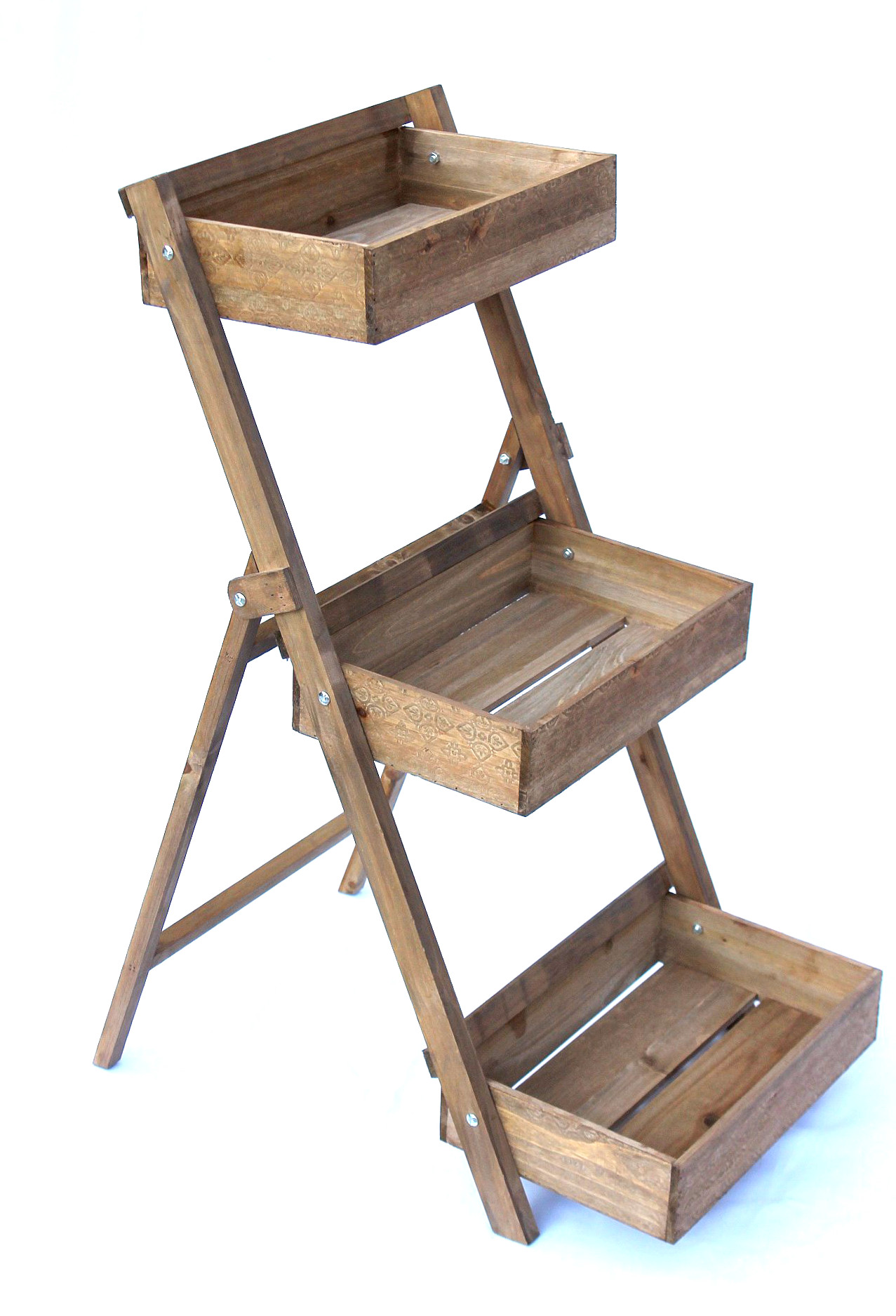 Blumentreppe Fiora aus Holz 90 cm Blumenständer Pflanzentreppe
