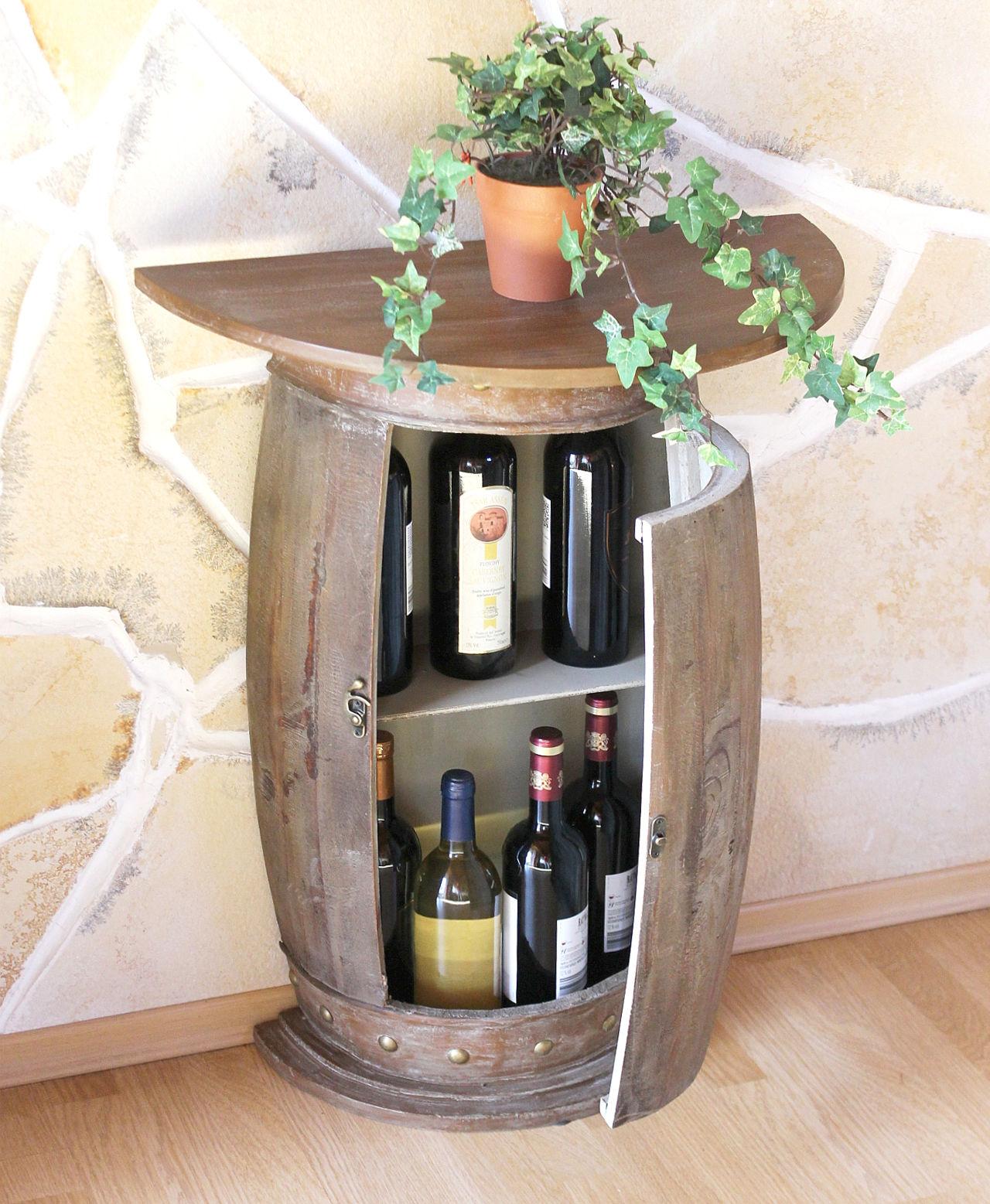 Tavolo da parete tavolo botte di vino 0373 r marrone armadio ...