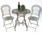 Preview: DanDiBo Sitzgruppe Eisen Garten Antik Bistroset Malega Bistrotisch mit 2 Stühlen klappbar Metall Gartentisch