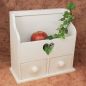 Preview: Minikommode Kommode mit 2 Schubladen 12236 Regal 28cm Schmuckkasten Shabby Regal