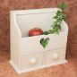 Preview: Minikommode Kommode mit 2 Schubladen 12236 Regal 28cm Schmuckkasten Shabby Regal