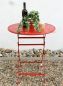 Preview: DanDiBo table bistro table red round ? 65 cm folding table garden table metal Passion iron table balcony table