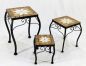 Preview: Blumenhocker Merano Mosaik 3er Set 12015 Blumenständer 21 ,28, 38cm Hocker Eckig