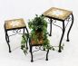 Preview: Blumenhocker Merano Mosaik 3er Set 12015 Blumenständer 21 ,28, 38cm Hocker Eckig
