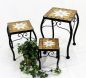 Preview: Blumenhocker Merano Mosaik 3er Set 12015 Blumenständer 21 ,28, 38cm Hocker Eckig