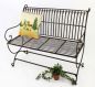 Preview: Bench "Finca" 063 2-Seater made from metal Garden bench Seat Tree bench 102 cm brown