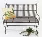 Preview: Bench "Finca" 063 2-Seater made from metal Garden bench Seat Tree bench 102 cm brown
