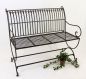 Preview: Bench "Finca" 063 2-Seater made from metal Garden bench Seat Tree bench 102 cm brown