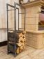 Preview: Fire wood rack Fire wood stand 100cm Grey 80003 Wood basket Fire wood holder Shelf