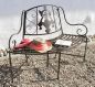 Preview: Bank JD130838 aus Metall Gartenbank Sitzbank Baumbank 2-Sitzer 116cm Rundbank