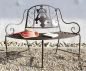 Preview: Bank JD130838 aus Metall Gartenbank Sitzbank Baumbank 2-Sitzer 116cm Rundbank
