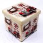 Preview: Stool made from imitation leather Seat 2219 Storage box 40cm Cube Trunk Basket