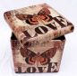 Preview: Stool made from imitation leather Seat2023 Storage box 40cm Cube Trunk Basket