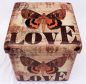 Preview: Stool made from imitation leather Seat2023 Storage box 40cm Cube Trunk Basket