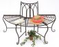 Preview: Bench 121071 Garden bench made from metal 127cm Seat Tree bench round bench Park bench Brown