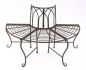 Preview: Bench 121071 Garden bench made from metal 127cm Seat Tree bench round bench Park bench Brown