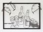 Preview: Relief picture Wine shelf 091975 Bottle stand metal 64 cm Bottle holder Shelf