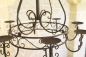 Preview: Kronleuchter Vintage Chandelier Antik 101318 Luster Wohnzimmer Kerzenhalter D-60 cm Hängeleuchter Metall