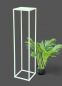 Preview: DanDiBo Blumenhocker Metall Weiß Eckig 100 cm Blumenständer Beistelltisch 96569 Blumensäule Pflanzenständer Pflanzenhocker Modern