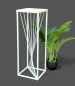 Preview: DanDiBo Flower Stool Metal White Square 70 cm Flower Stand Side Table 96566 Flower Column Design Modern Plant Stand Plant Stool