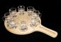 Preview: Schnapps round 20 cm with engraving and 8 glasses Schnapps board bar Schnapps bar