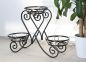 Preview: DanDiBo Flower Stairs Metal Black 89 cm Flower Stand with 3 Shelves KW403 Flower Column Plant Column Plant Stand Flower Shelf Plant Stairs