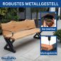 Preview: DanDiBo 2x Bankgestell mit Lehne Metall Schwarz Set DIY Bank Füße Bankkufen Bankbeine 96670 Sitzgestell für Gartenbank Robust Stabil