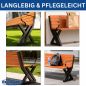 Preview: DanDiBo 2x Bankgestell mit Lehne Metall Schwarz Set DIY Bank Füße Bankkufen Bankbeine 96670 Sitzgestell für Gartenbank Robust Stabil
