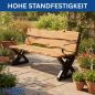 Preview: DanDiBo 2x Bankgestell mit Lehne Metall Schwarz Set DIY Bank Füße Bankkufen Bankbeine 96670 Sitzgestell für Gartenbank Robust Stabil
