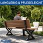 Preview: DanDiBo 2X Bankgestell mit Lehne Metall Set DIY Bank Füße Bankkufen Bankbeine 96669 Sitzgestell für Gartenbank Robust Stabil
