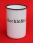 Preview: Nostalgic wooden spoon holder "Cooking spoon" 51212 White 11.5 cm enamelled country house enamel mug Metal mug