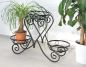 Preview: DanDiBo Flower Stairs Metal Black 89 cm Flower Stand with 3 Shelves KW403 Flower Column Plant Column Plant Stand Flower Shelf Plant Stairs