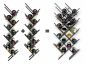 Preview: DanDiBo 2er Set Weinregal Metall Schwarz Wand erweiterbar für 18 Flaschen Acord Flaschenregal 96279 Flaschenständer Weinflaschenhalter Flaschenhalter