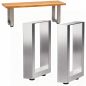 Preview: DanDiBo 2x Bench Frame Stainless Steel 43 x 30 cm Bench Legs Bench Feet 96675 Bench Runners Coffee Table Table Legs Frame