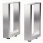 Preview: DanDiBo 2x Bench Frame Stainless Steel 43 x 30 cm Bench Legs Bench Feet 96675 Bench Runners Coffee Table Table Legs Frame