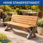 Preview: DanDiBo 2x Bankgestell mit Lehne Edelstahl Set DIY Bank Füße Bankkufen Bankbeine 96681 Sitzgestell für Gartenbank Robust Stabil