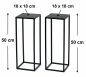 Preview: 2x DanDiBo Flower Stool Metal Black 50 cm Flower Stand 96315 S Side Table Flower Column Modern Plant Stand Plant Stool