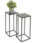 Preview: 2x DanDiBo Flower Stool Metal Black Angular 62.5 cm Flower Stand Side Table 434 Flower Column Modern Plant Stand Plant Stool