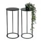 Preview: 2x DanDiBo Flower Stool Metal Black Round 60 cm Flower Stand Side Table 96316 Flower Column Modern Plant Stand Plant Stool