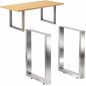 Preview: DanDiBo 2x Stainless Steel Table Legs 72 x 60 cm Table Frame Height-Adjustable 96673 Table Legs Furniture Legs Table Runners Dining Table Legs