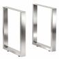 Preview: DanDiBo 2x Stainless Steel Table Legs 72 x 60 cm Table Frame Height-Adjustable 96673 Table Legs Furniture Legs Table Runners Dining Table Legs