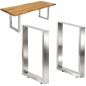 Preview: DanDiBo 2x Stainless Steel Table Legs 72 x 70 cm Table Frame Height-Adjustable 96672 Table Legs Furniture Legs Table Runners Dining Table Legs