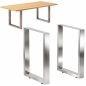 Preview: DanDiBo 2x Stainless Steel Table Legs 72 x 80 cm Table Frame Height-Adjustable 96671 Table Legs Furniture Legs Table Runners Dining Table Legs