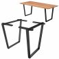Preview: DanDiBo 2x Tischbeine Metall Schwarz 72 x 72 cm Tischgestell Höhenverstellbar 96668 Tischfüße Möbelfüße Tischkufen Esstisch Beine
